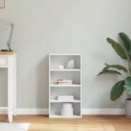 Страничен шкаф ODDA White 40x24x79 cm Масивна дървесина Бор