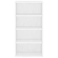 Страничен шкаф ODDA White 40x24x79 cm Масивна дървесина Бор