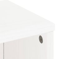 Страничен шкаф ODDA White 40x24x79 cm Масивна дървесина Бор
