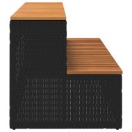 Стъпало за джакузи Black 100x50x50,5 cm Поли ратан