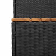 Стъпало за джакузи Black 100x50x50,5 cm Поли ратан
