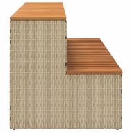 Стъпало за джакузи Beige 100x50x50,5 cm Поли ратан