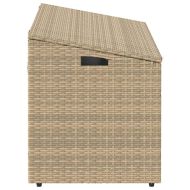 Кутия за съхранение в градината Бежова 110x50x58 cm Поли ратан