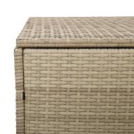 Кутия за съхранение в градината Бежова 110x50x58 cm Поли ратан
