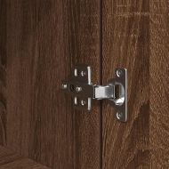 Нощно шкафче, кафяв дъб, 39x35x125 см, инженерно дърво