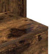 Нощно шкафче, опушен дъб, 39x35x125 см, инженерно дърво