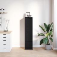 Висок шкаф, Черен дъб, 29,5x34x119,5 см инженерно дърво