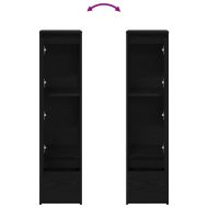 Висок шкаф, Черен дъб, 29,5x34x119,5 см инженерно дърво