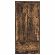 Шкаф с чекмеджета, опушен дъб 55,5x34x119,5 см, инженерно дърво