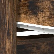 Шкаф с чекмеджета, опушен дъб 55,5x34x119,5 см, инженерно дърво