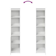 Висока дъска бяла 37,5x35x180 см инженерно дърво