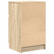 Нощно шкафче, дъб сонома, инженерно дърво 39x35x65 см