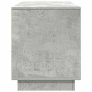 ТВ шкаф с LED осветление, бетонно сив, 100x41x50 см