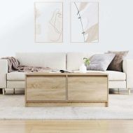 Масичка за кафе с чекмеджета сонома дъб 100x100x40 см