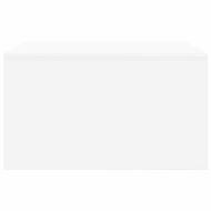 Масичка за кафе с чекмеджета, бяла 70,5x70x40 см