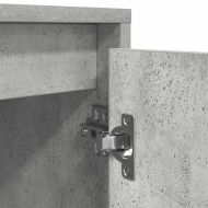 ТВ шкаф с LED осветление, бетонно сив, 160,5x41x50 см