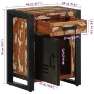 Нощно шкафче Multicolour Масивна дървесина Възстановена