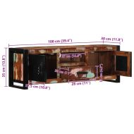 TV шкаф 100x30x35 cm Масивна дървесина Възстановена