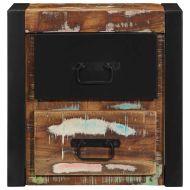 Нощни шкафчета 2 бр. многоцветен масивна дървесина възстановена