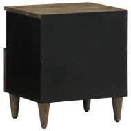 Нощни шкафчета 2 бр. светло сиво масивна дървесина манго