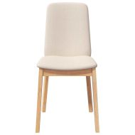 Трапезни столове с възглавници 2 бр масивна дървесина гума