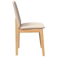 Трапезни столове с възглавници 2 бр масивна дървесина гума