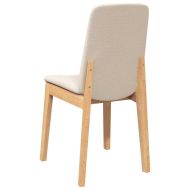 Трапезни столове с възглавници 2 бр масивна дървесина гума