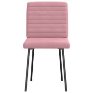 Трапезни столове, 2 бр, розови, кадифе