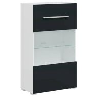 5 броя ТВ шкафове с LED осветление Мат Индиго инженерно дърво