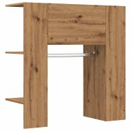 Шкаф за антре, дъб артизан, 97,5x37x99 см, инженерно дърво