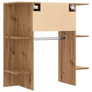 Шкаф за антре, дъб артизан, 97,5x37x99 см, инженерно дърво