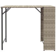 Градински трапезен комплект 5 части сгъваем cветлосив полиратан