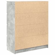 Сайдборд, бетонно сив, 80x35x99 см, инженерно дърво