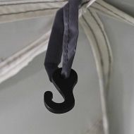 Шатра за басейн с подвижна муха & Мрежести стени Сива 510x510cm