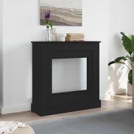 Камина Surround Черен дъб 90x30x90 cm Инженерна дървесина