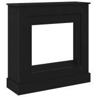 Камина Surround Черен дъб 90x30x90 cm Инженерна дървесина
