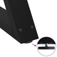 Крака за масичка за кафе, 2 бр., черни, 40 x (30-31,3) см, стомана