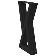 Крака за масичка за кафе, 2 бр., черни, 28 x (42-43,3) см, стомана