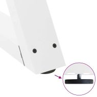 Крака за масичка за кафе, 2 бр., бели, 70 x (42-43,3) см, стомана