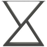 Крака за трапезна маса, 2 бр., антрацит, 80x(72-73,3) см, стомана