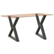 Крака за трапезна маса, 2 бр., антрацит, 80x(72-73,3) см, стомана