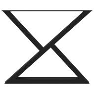 Крака за трапезна маса, 2 бр., черни, 90 x (72-73,3) см, стомана