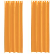 Пердета от воал с втулки, 2 бр, оранжево, 140x260 см