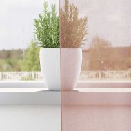 Пердета от воал с втулки, 2 бр, розово, 140x300 см