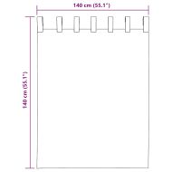 Пердета от воал с прът джобове, 2 бр, виненочервено