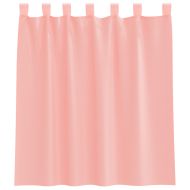 Пердета от воал с прът джобове, 2 бр, розово