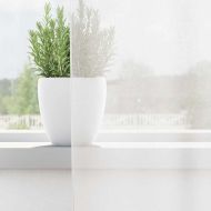 Пердета от воал с прът джобове, 2 бр, бяло