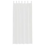 Пердета от воал с прът джобове, 2 бр, бяло