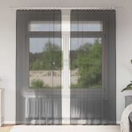 Пердета от воал с горна част, 2 бр, черно