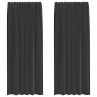 Пердета от воал с горна част, 2 бр, черно